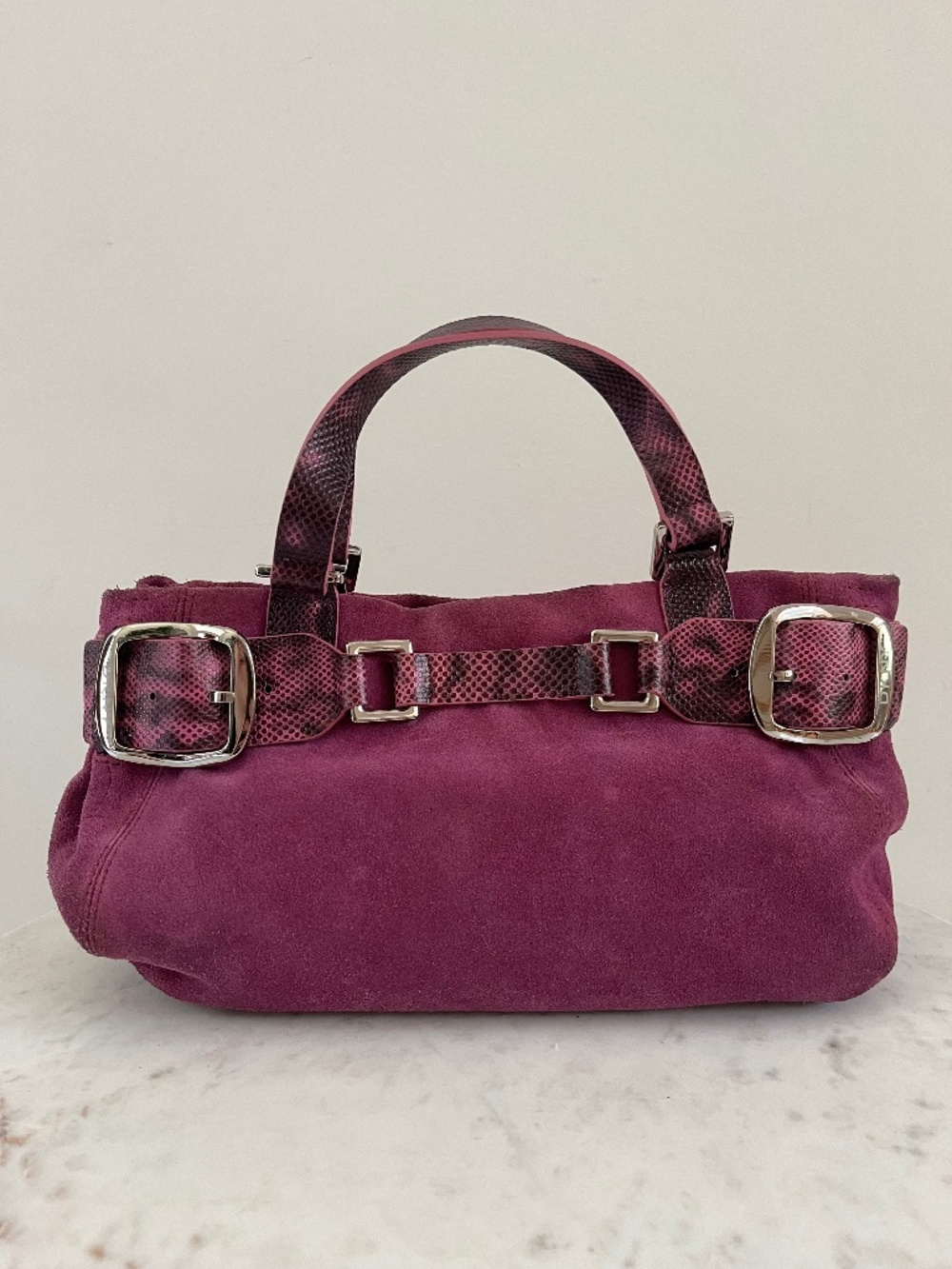 DKNY Purple Suede Handbag